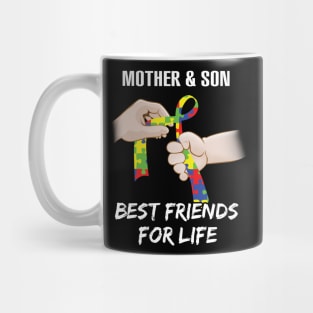 Best Friend Mama Son Autism Mug